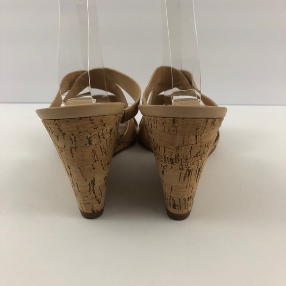 Nine West Wedge Sandals Womens 8.5 Jaclyn Tan - Picture 2 of 11